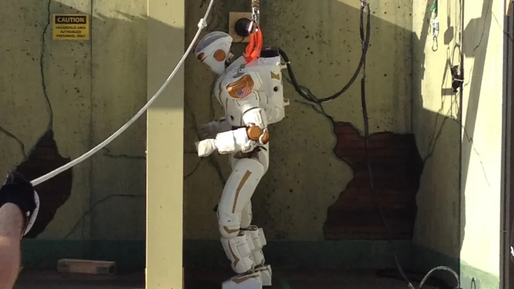 NASA Valkyrie humanoid robot standing in a laboratory