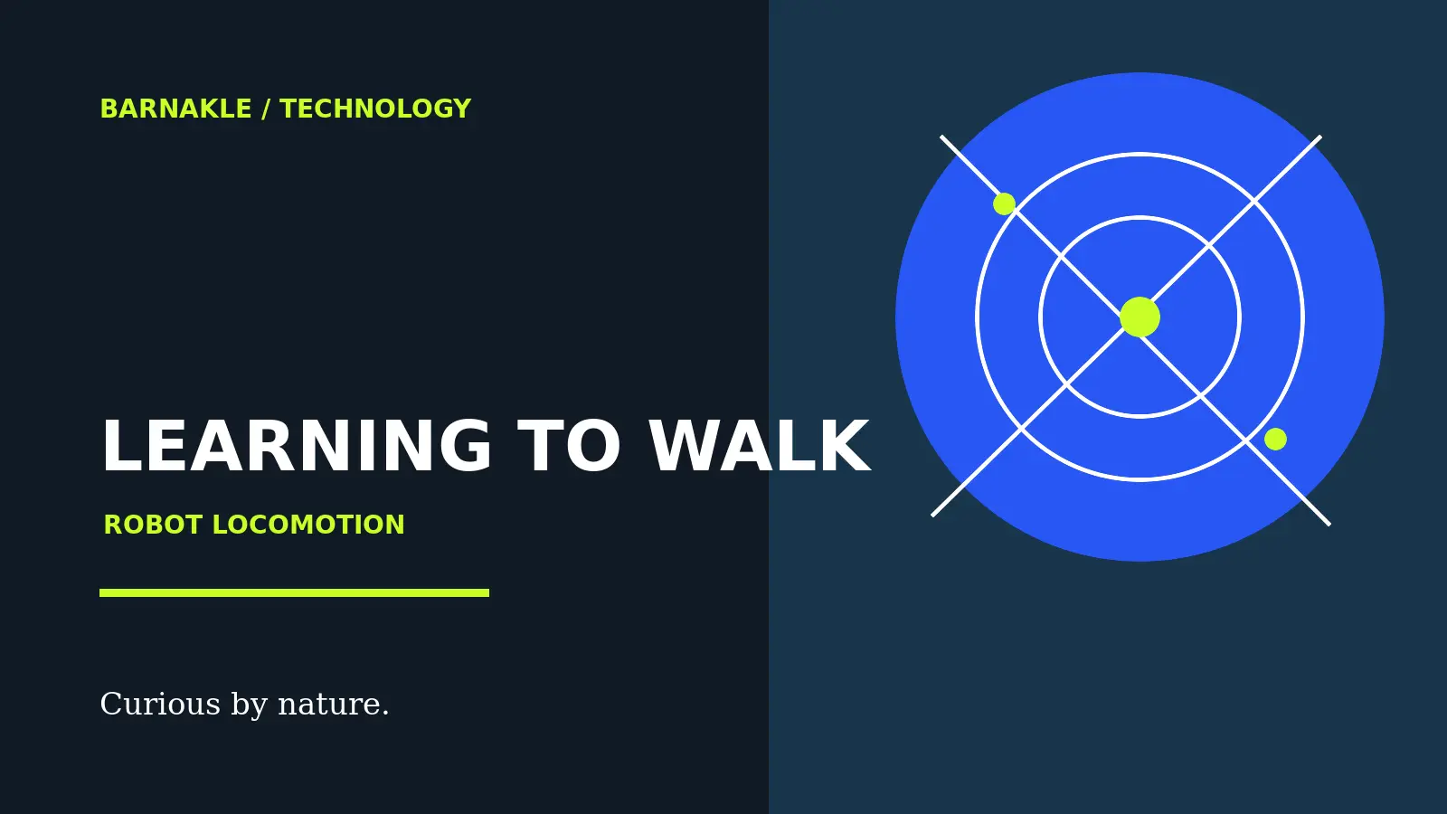 How Robots Learn to Walk Without Step-by-Step Programming — original Barnakle editorial illustration