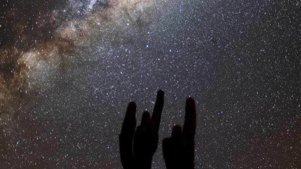 Bright Milky Way above the Atacama Desert at night