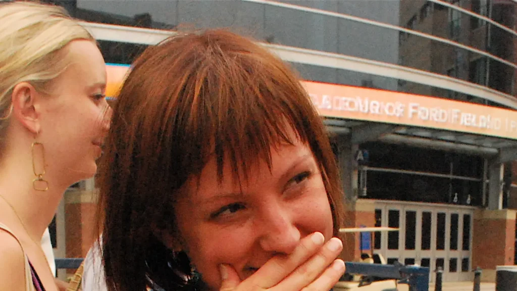 Close view of human facial skin in daylight, an area commonly protected from ultraviolet exposure